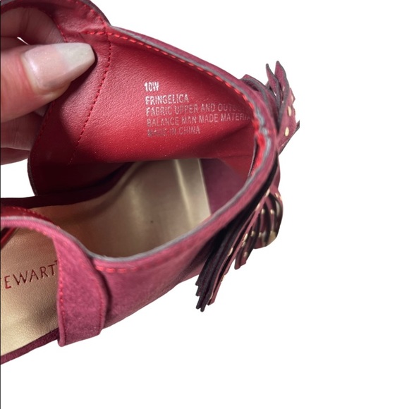 Ashley Stewart Fringe Burgundy Heels - Picture 6 of 6